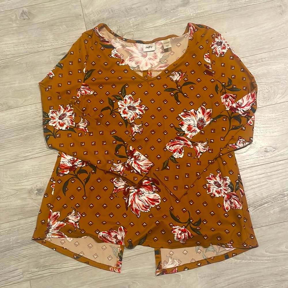 Mustard Floral DayTrip top